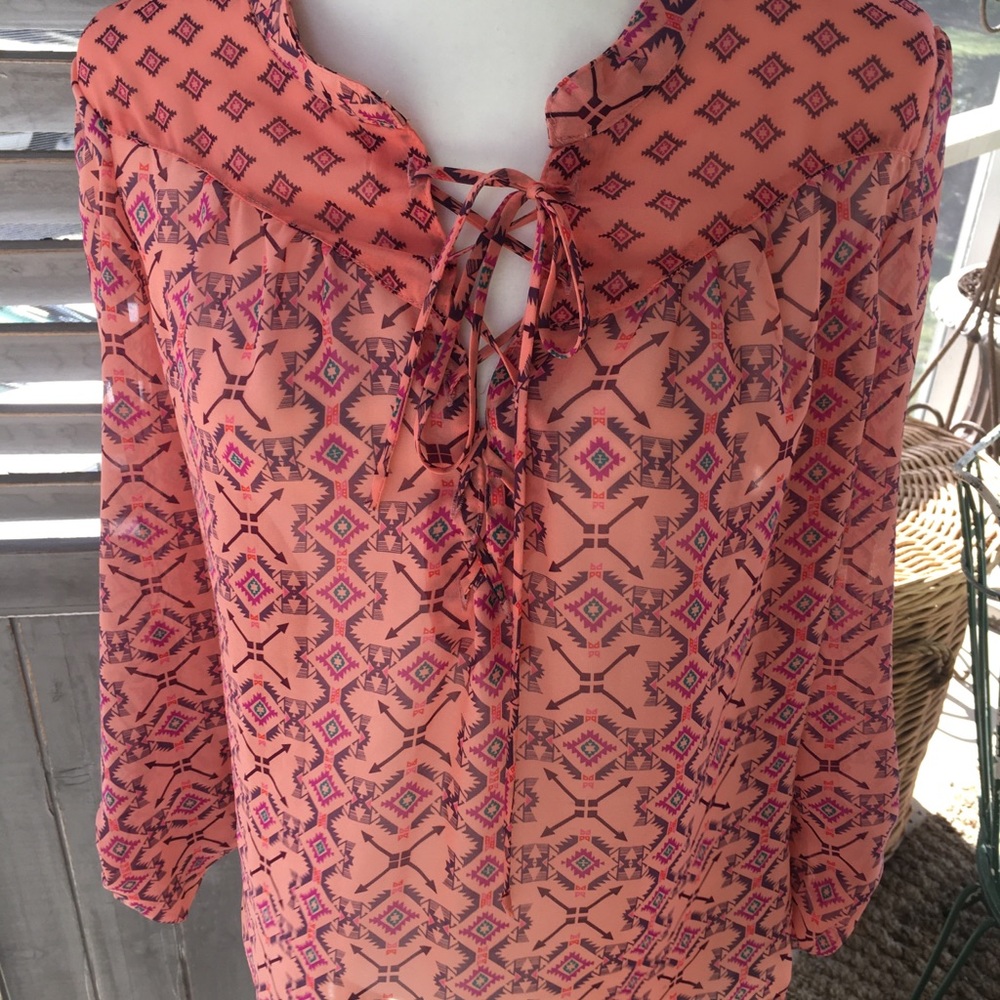 Aztec print top